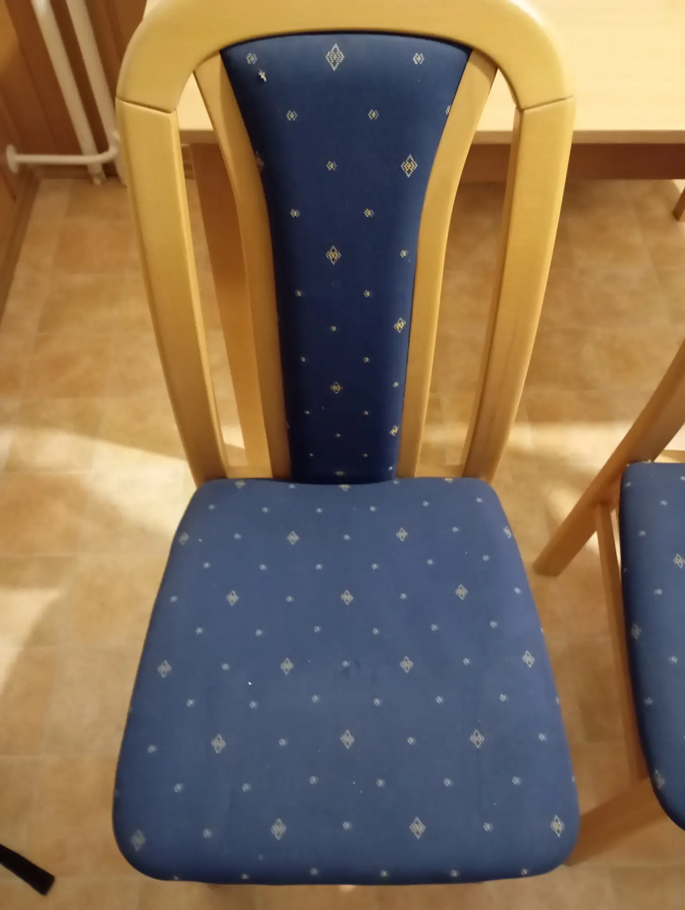 Tepování židle - ukázka 2